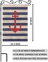 AOYEGO Anchor Garden Flag Small Vertical Double Sided 12.5 x 18 Inch Striped Marine Vector Background Burlap Yard Outdoor Decor...