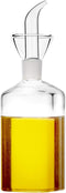 HAIZEEN 8 ounce/240 ml No Funnel Needed Olive Oil & Vinegar Dispenser Glass Cruet Decanter for Kitchen,Lab glassware seal handicraft Keeps Oil Fre...