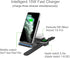 Wireless Charger, bluebyte 3 in 1 Wireless Charging Station for iPhone 12 Pro Max/X/XS/XR/8Plus Wireless Charging pad for Samsung, Apple iWatch, A...