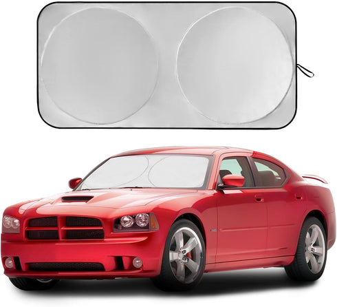 Vepagoo Car Windshield Sun Shade Window Cover Shade Interior Sun Protection Curtain 59inX29in, UV Rays and Sun Heat Protector, Keep The Car Interi...