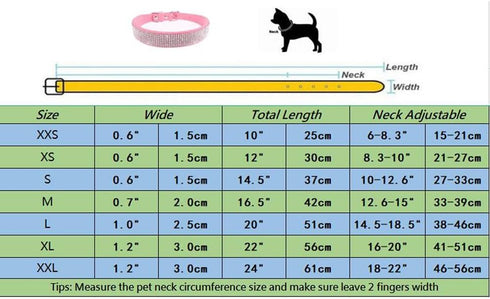 Rhinestone Dog Collar with Full Dazzling Crystals, Soft Suede Leather Collar Dog Cat Puppy Gift Girl, Cute Collar Studded Sparkling Diamonds for S...