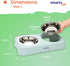 Elevated Stainless Steel Dog Feeder - Durable Pet Dish Set with Stand for Food and Water - 6.69 x 13.58 x 3.15 inches...