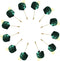 12Pieces/lot Groom Boutonniere Wedding Silk Rose(3.5cm) Flowers Accessories Prom Pin Man Suit Decoration Green...