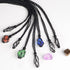 Anjiucc 18 Pieces Black Necklace Cord Empty Stone Holder Empty Necklace Holder Adjustable Cord Cage for DIY Jewelry Making Accessories...