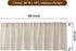 Valea Home Linen Valance for Kitchen Rod Pocket Rustic Farmhouse Crude Window Curtain Valances 18 inch Length for Bathroom Living Room, Natural, 1...
