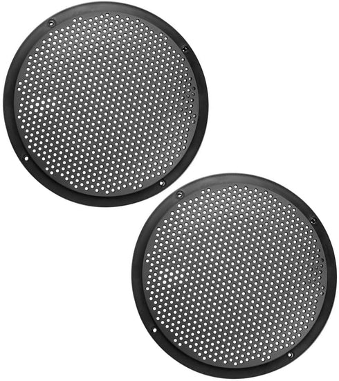 Unifizz 2pcs 8'' Plastic Audio Speaker Cover Mesh Subwoofer Grill Horn Guard Decorative Circle Grille Protector Black for Auto Car...