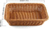 2pcs 11.8"Rectangle Imitation Rattan bread basket, woven tabletop and vegetable serving basket, restaurant service, brown...