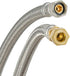 Eastman 16 Inch Delta Style Flexible Faucet Connector, Braided Stainless Steel with Nickel-Plated Brass Nuts, 3/8 Inch OD Male Compression x 3/8 I...