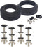 Universal Toilet Tank to Bowl Gasket & Tank to Bowl Bolts, 2 Kind Gasket and 4 Pieces 5/16 * 3.15 Inch Toilet Tank Bolts, Fit Most 2-Inch and 3-In...