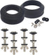 Universal Toilet Tank to Bowl Gasket & Tank to Bowl Bolts, 2 Kind Gasket and 4 Pieces 5/16 * 3.15 Inch Toilet Tank Bolts, Fit Most 2-Inch and 3-In...