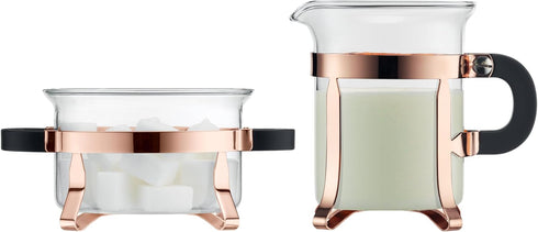 Bodum Chambord Classic Sugar and Creamer Set, 2pcs, Glass, Copper...