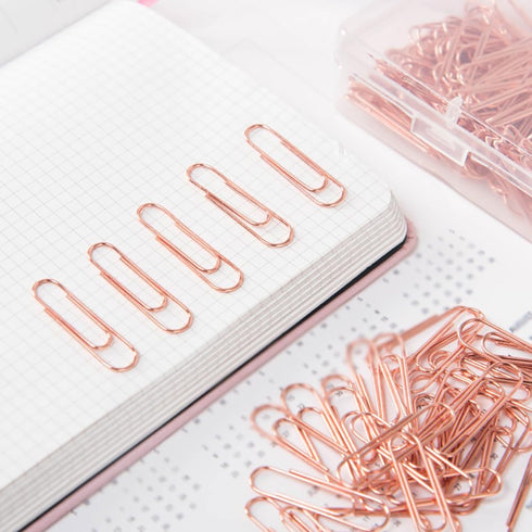 120 Pcs 28mm Metal Paper Clips Document Organizing Paperclips Small Reusable Paper Clips Scrapbooking Paperclips Bookmark Paper Clips with Clear B...