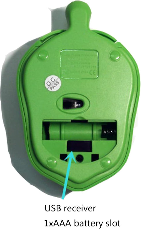 YOCUNKER Wireless Mouse 2.4Ghz Turtle Shape Cute Animal Design M Size Silent Click USB Optical Mouse Lightweight Cute Character Mouse for Kids Com...