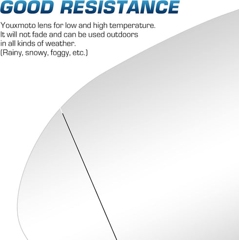 Youxmoto Passenger Right Side Heated Mirror Glass, Fit For Honda Odyssey 2014 2015 2016 2017, with Backing Holder Mirror Glass, Fit 76203-TK8-A51 ...