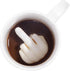 Original Up Yours Mug - Middle Finger, Coffee Mug, 300ml Ceramic Novelty Cup, Ultimate Office Prank, Unique Funny Gifts for Men and Women, Dishwas...