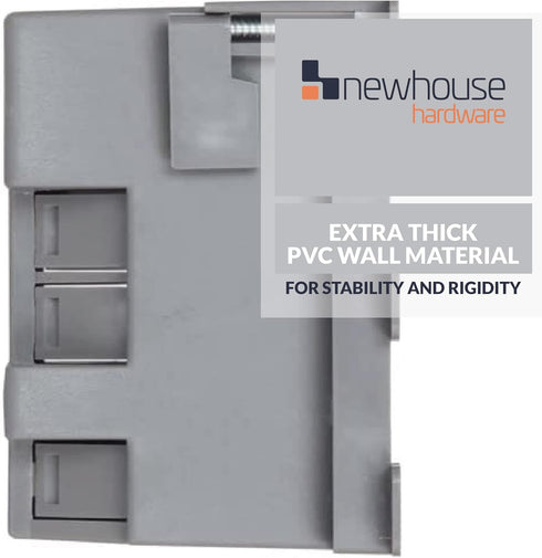 Newhouse Hardware 2-Gang PVC Old Work Electrical Outlet Box (3-Pack) | 25 cu. in. Plastic Junction Box for Switches, GFCI, or Duplex Receptacle Ou...