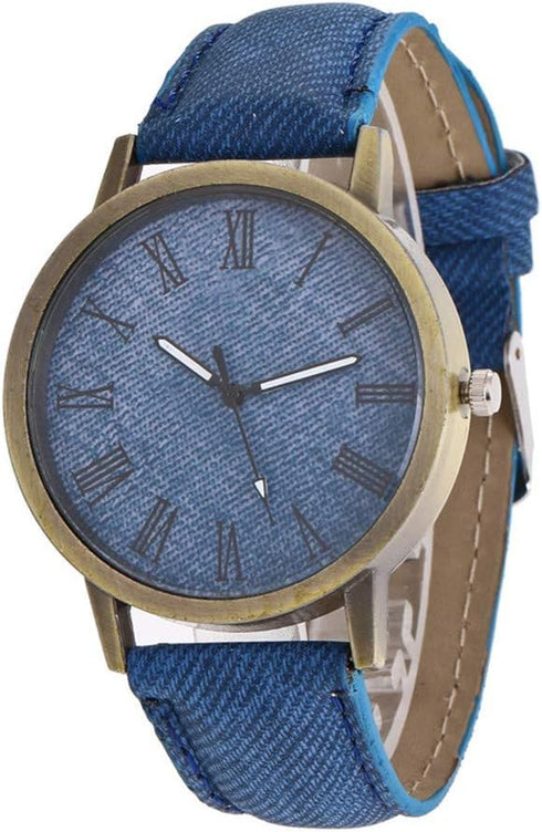 CdyBox 6 PCS Men Women Watch Simple Round Analog Quartz Wristwatches Business Watches Gifts...