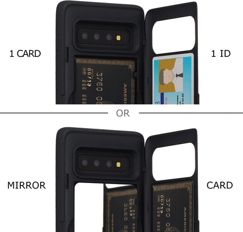 TORU CX PRO Case for Galaxy S10, with Card Holder | Slim Protective Cover with Hidden Credit Cards Wallet Flip Slot Compartment Kickstand | Includ...