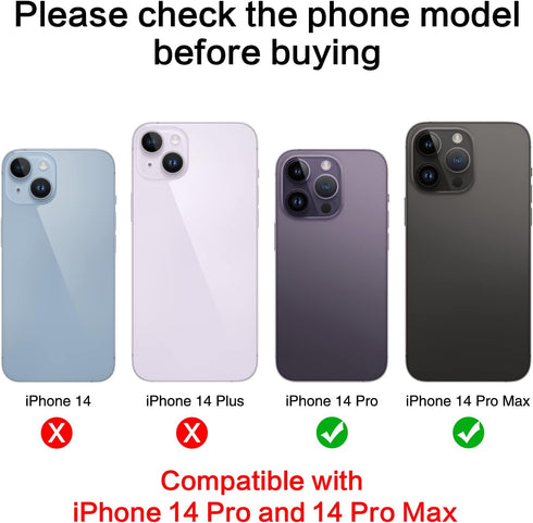 ASDAWN Back Rear Camera Lens Glass Replacement for iPhone 14 Pro 6.1 Inches with Pre-Installed Adhesive, ASDAWN Back Camera Lens Glass kit with In...