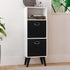 Black Foldable Storage Cubes Bins , Fabric Storage Box Cubes Organizer Baskets with Dual Handles for Home Organizer (Black)...