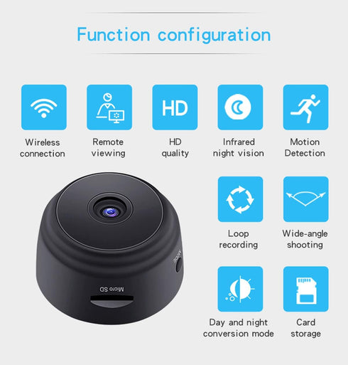 senri Mini Security Camera, 1080P HD WiFi Home Indoor Outdoor Camera for Baby/Pet/Nanny, IP Camera Remote Viewing for Security with iOS,Android Ph...