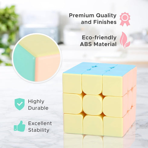 FOOZZILLA Speed Cube 3x3 for Kids and Adults – Productivity Cube with 6 Bright Colors – Fun and Entertaining – Develops Skills, Dexterity – Stimul...
