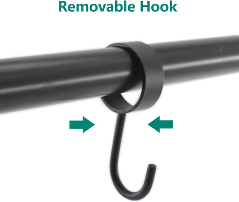 Stainless Steel Closet Rod Hooks, Heavy Duty Utility Hooks for Hanging Pots,Pans,Mugs,Towels,Oven Mitts,Adjustable J Typed Kitchen Hooks Fit for 2...