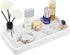 ALELION 10" Bathroom Vanity Tray for Counter - Wood Tray for Dresser Tops Perfume Jewelry Candle Key Catchall - White Kitchen Countertop Organizer...