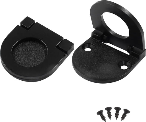 2 Pack Recessed Pull Ring Handles Black Hidden Recessed Type Drawer Mount Handle Deck Cabinet Flush Ring Sliding Door Pull Handle Recessed Furnitu...