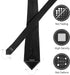 Black Ties For Men Solid Color Formal Neckties 3.75''(9.5CM) XL Tie Big Ties For Men...