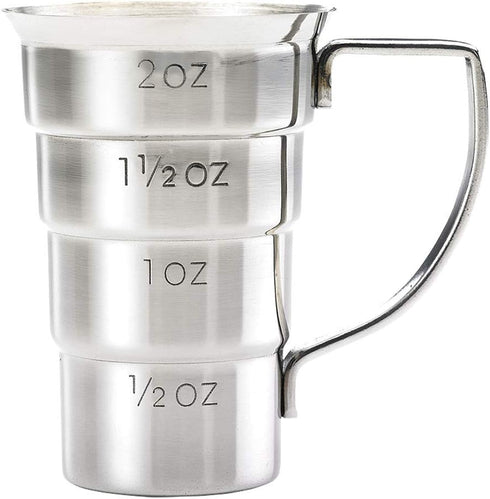 Barfly M37108 Drink Jigger, 2 oz, Stainless w/Handle...