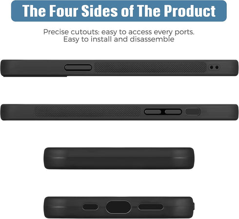 Flutesan 6 Pieces Sublimation Blank Phone Case Covers Blank Printable TPU Heat Press Black Edge Cover for DIY Customized Heat Transfer(Compatible ...