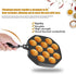 Junluck Non-Stick Pancake Pan, 12 Cavities Aluminum Baking with Plastic Handle & Hanging Hole, Grill Pan Plate for Takoyaki Octopus (Black)...