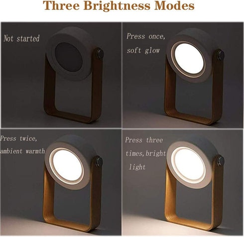 Table Lamp Touch Night Light - Portable Rechargeable LED Lantern Lamp Retractable, Touch Control 3 Intensity Levels Lights for Study Room,Desk,Kid...