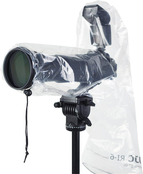 2 Pack 18" Long Camera Lens Rain Cover Raincoat with Flash Dust Sleeve Protector for Canon EOS R5 R6 Rp 5D 6D 7D 90D 80D 77D 70D Nikon Z7II Z6II Z...