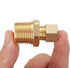 Litorange 2 Pack Metal Brass Compression Tube Pipe Fitting Connector, Straight Coupling Adapter, 3/8" Tube OD x 1/2" NPT Male?Pack of 2)...