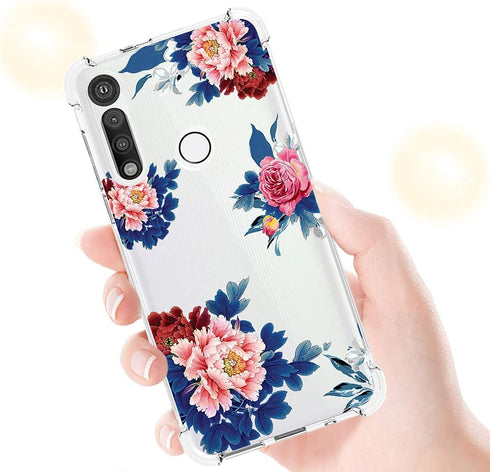 Phone Case for Moto G Fast, Motorola G Fast Case for Girls Women, Clear Slim Shockproof Pattern Soft Flexible TPU Back Phone Protective Cover Case...