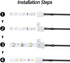LightingWill 10pcs/Pack Strip to DC Female Plug Solderless Snap Down 2Pin Conductor LED Strip Connector for Quick Splitter Connection of 8mm Wide ...