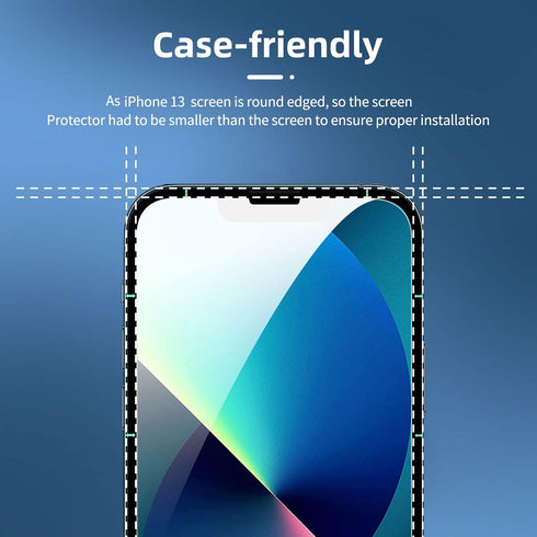 NEW'C Pack of 4, 2 x Tempered Glass Screen Protectors for iPhone 13 (6,1") and 2 x Camera Tempered Glass for Camera Protection, Scratch-Resistant,...