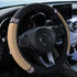 Bling Soft Leather Steering Wheel Cover, Rhinestone Auto Elastic 15 Inch Steering Wheel Protector, Sparkly Crystal Diamond for Women Girls, Car Ac...