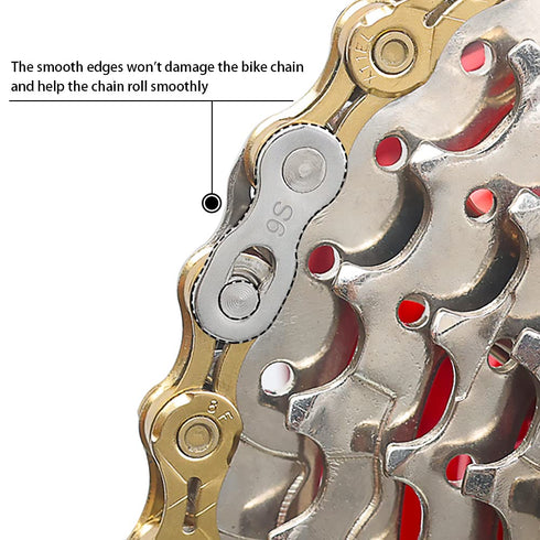 10 Pairs Bike 9 Speed Chain Link Connector Steel Quick Link Universal Bicycle Chain Connector Lightweight Magic Buckle Missing Master Links Bicycl...