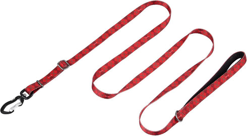 Hyhug Pets 6 Feet Adjustable Long Dog Leash, Soft and Colorfast Webbing Lead for Pup Dogs Professional Training and Daily Use Walking. (Small, Red...