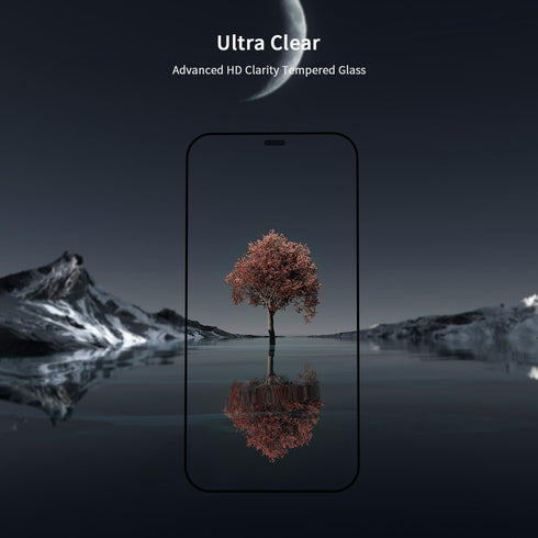 5 in 1 Case for iPhone 12 Pro 6.1-Inch with Tempered Glass Screen Protector and Camera Lens Protector, Equiped with Auto Installation Tool Non-Yel...