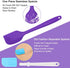 uxcell Silicone Spatula Set 2 Pcs Heat Resistant Kitchen Rubber Turner Non Stick Spatula for Cooking Baking and Mixing Purple...