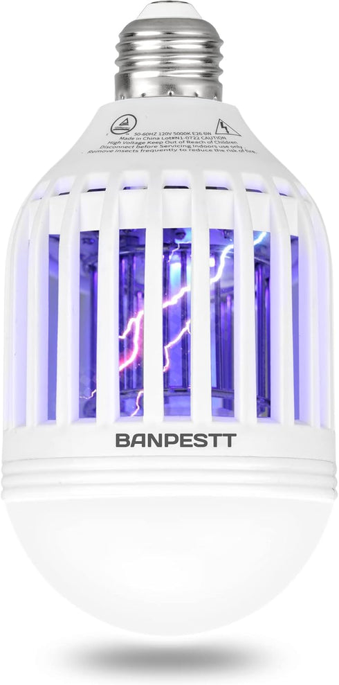 Bug Zapper Light Bulb 2-in-1 Indoor Mosquito Zapper Gnat Trap- Electric Fly Insect Killer&Bug Catcher for Home Backyard Patio...