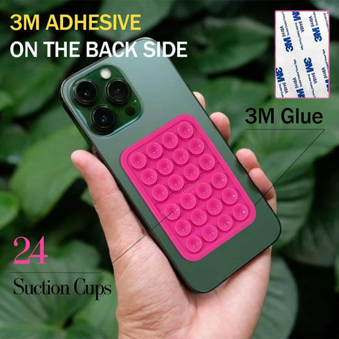 Suction Phone Case Mount, Sillicon Adhesive Phone Accessory for iPhone and Android, Hands-Free Fidget Toy Mirror Shower Phone Holder, Tiktok Video...