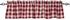 Buffalo Check Red and Buttermilk 72" x 15.5" Lined Cotton Valance by Raghu...