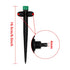 30pcs Drip Irrigation Emitters for 1/4" Drip Irrigation Tubing Adjustable 360 Degree Water Flow Drippers on 6.5" Sturdy Stake with Lock Barbed Irr...