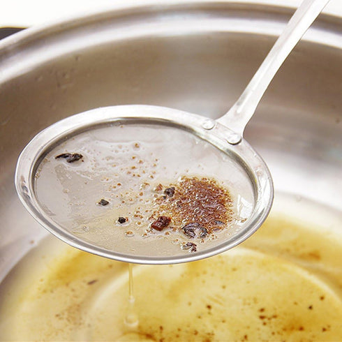 Hot Pot Fat Skimmer Spoon - Stainless Steel Fine Mesh Strainer for Skimming Grease and Foam...