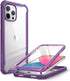i-Blason Ares Case for iPhone 12 Pro Max 6.7 inch (2020 Release), Dual Layer Rugged Clear Bumper Case with Built-in Screen Protector (Purple)...